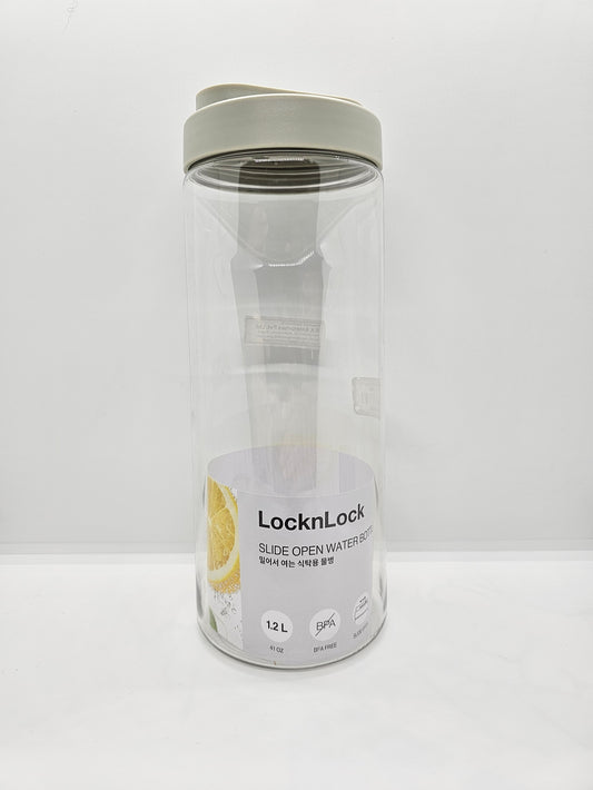 1.2L LocknLock New Sliding Lid PET BPA Free Water Bottle Drink