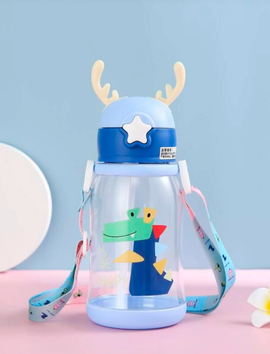 550Ml Plastic Water Bottle For Kids With Anti Choke Straw